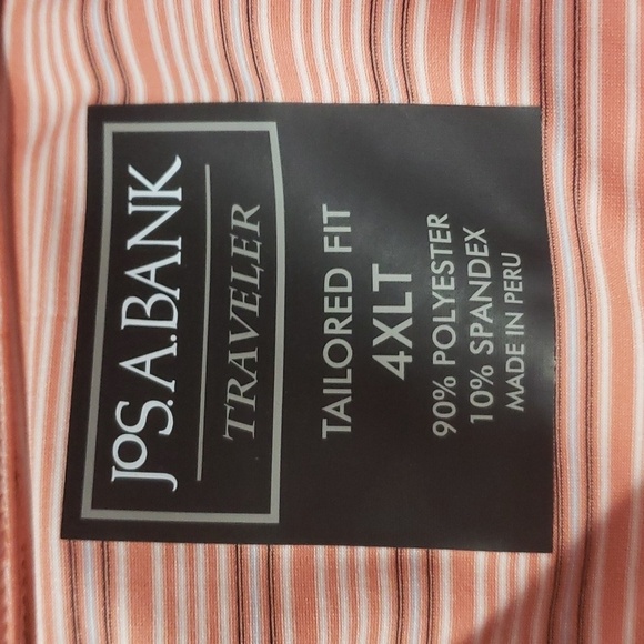 384- JoS A Bank Traveler Tailored Fit Men's Polo Made In Peru NWT - Picture 4 of 7